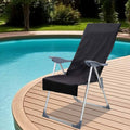 vidaXL Ręczniki do Krzeseł na Zewnątrz 2 pcs Czarny 130 x 60 cm