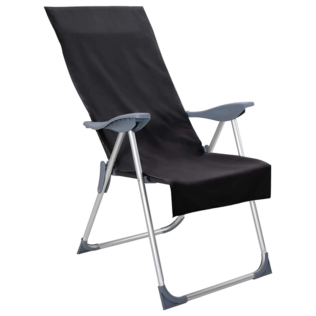 vidaXL Ręczniki do Krzeseł na Zewnątrz 2 pcs Czarny 130 x 60 cm