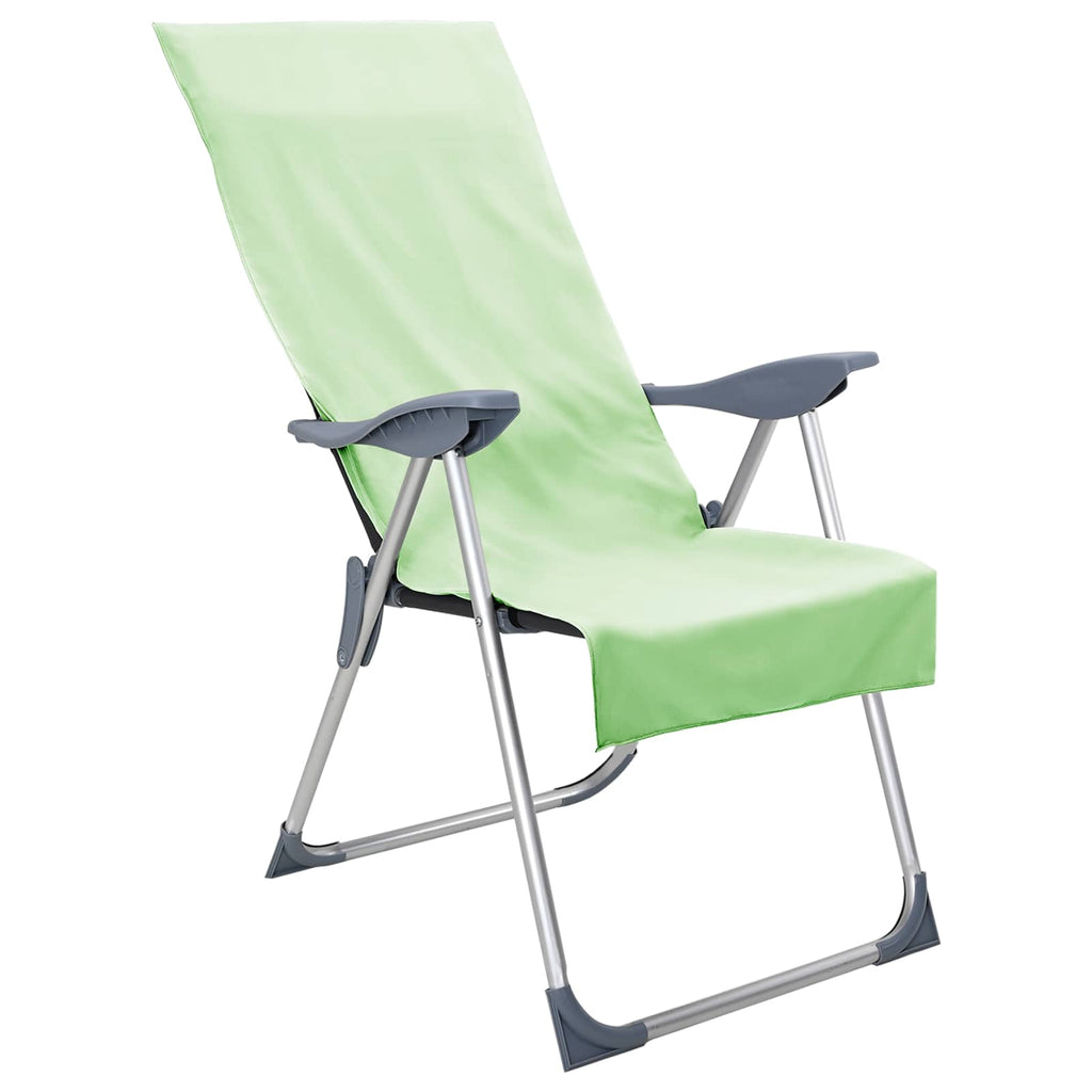 vidaXL Ręczniki do Krzeseł na Zewnątrz 2 pcs Zielony 130 x 60 cm