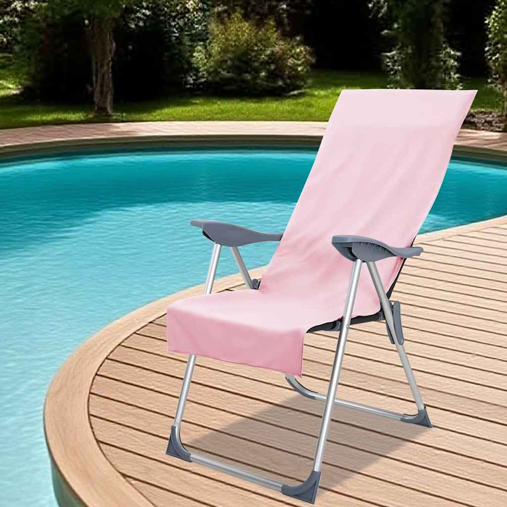vidaXL Ręczniki do Krzeseł na Zewnątrz 2 pcs Różowy 130 x 60 cm