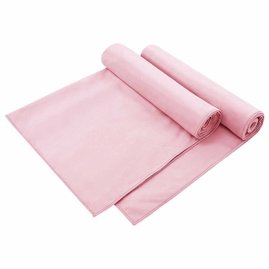 vidaXL Ręczniki do Krzeseł na Zewnątrz 2 pcs Różowy 130 x 60 cm