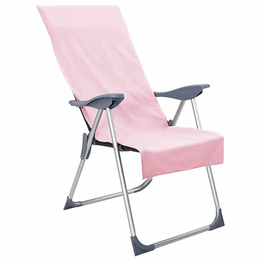 vidaXL Ręczniki do Krzeseł na Zewnątrz 2 pcs Różowy 130 x 60 cm