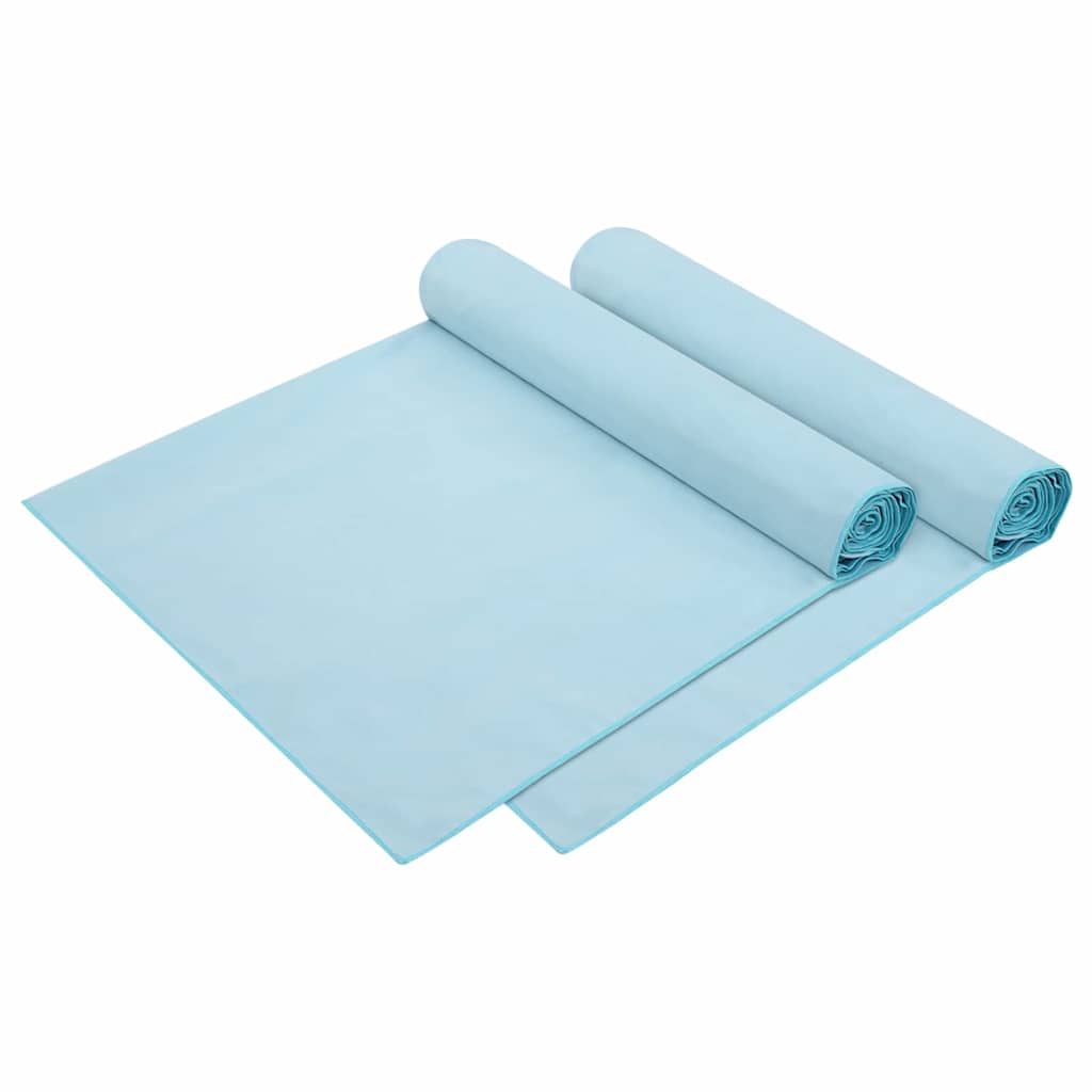 vidaXL Ręczniki na leżak 2 pcs Niebieski 210 x 75 cm