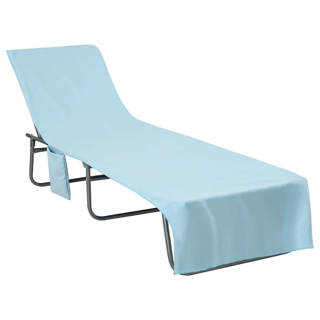 vidaXL Ręczniki na leżak 2 pcs Niebieski 210 x 75 cm