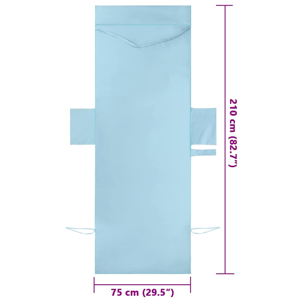 vidaXL Ręczniki na leżak 2 pcs Niebieski 210 x 75 cm