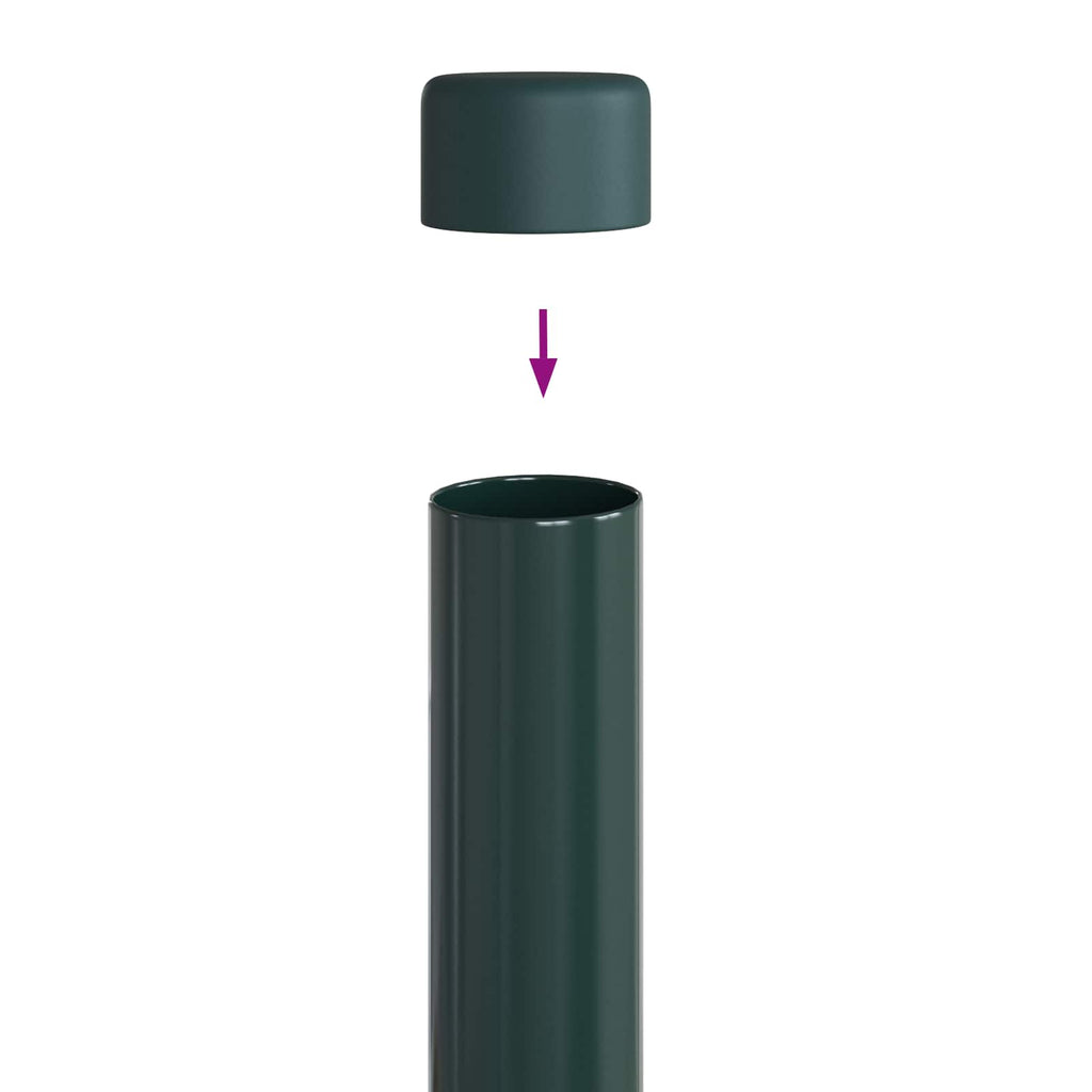 vidaXL Słupek ogrodzeniowy. 2 pcs Zielony 50 cm