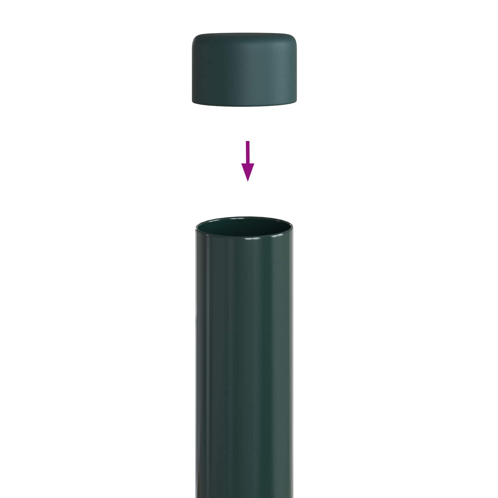 vidaXL Słupek ogrodzeniowy. 12 pcs Zielony 60 cm