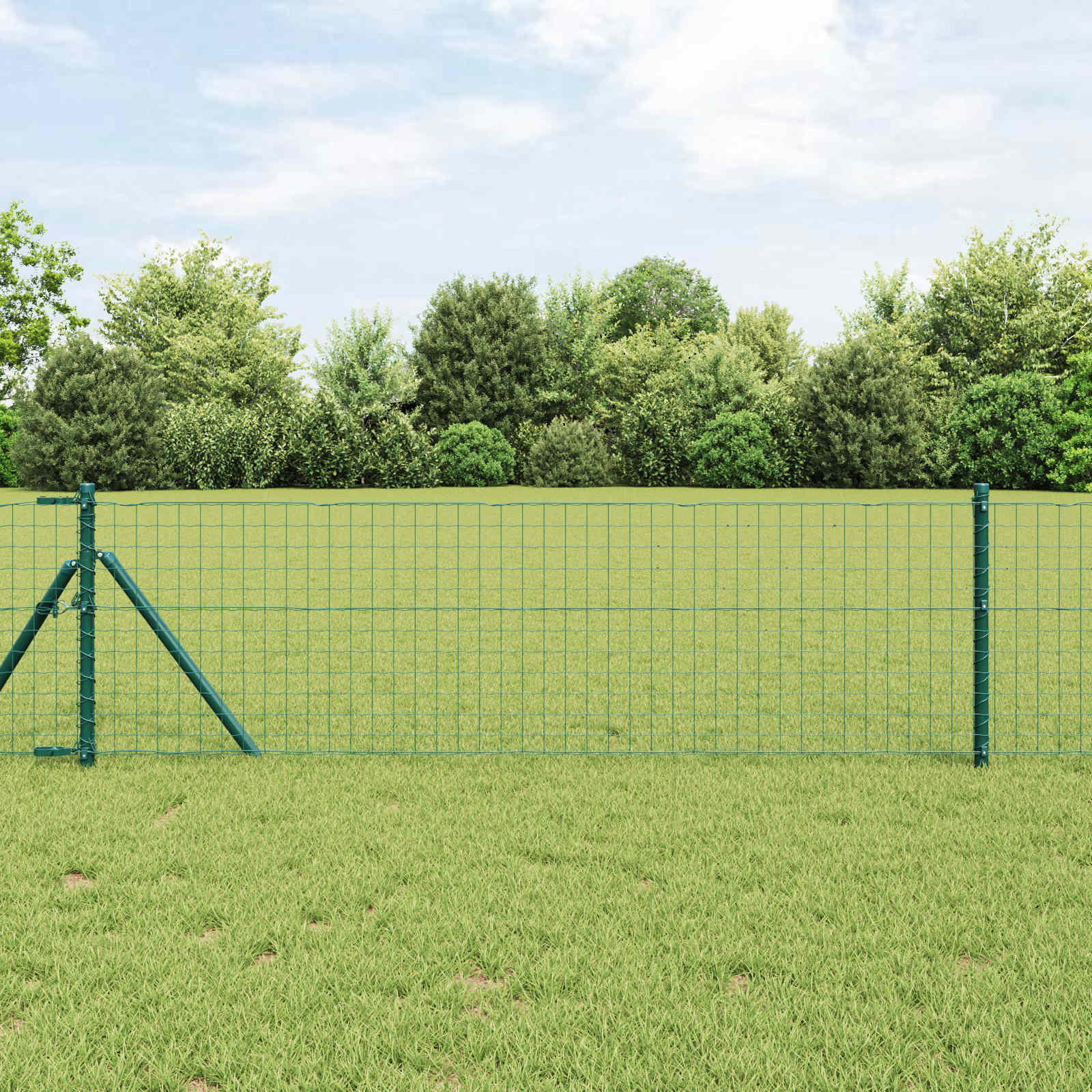 vidaXL Słupek ogrodzeniowy. 2 pcs Zielony 70 cm