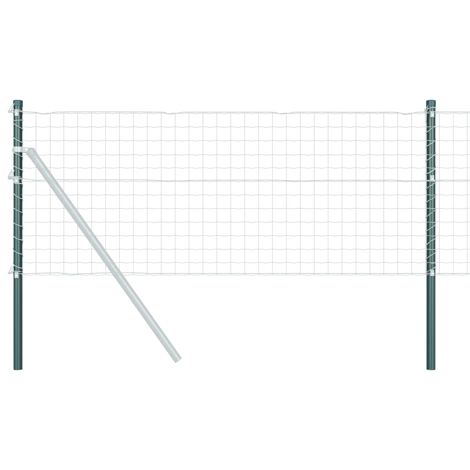 vidaXL Słupek ogrodzeniowy. 12 pcs Zielony 80 cm