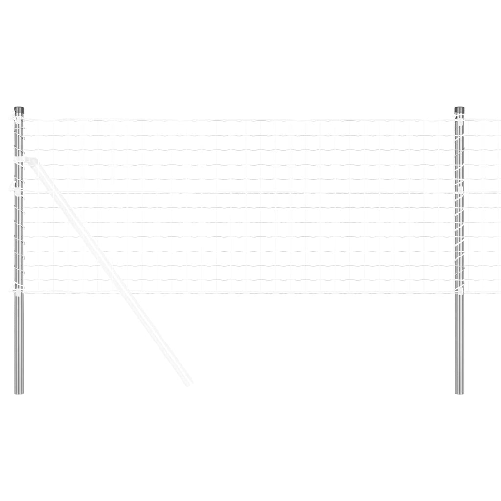vidaXL Słupek ogrodzeniowy. 12 pcs Srebrny 70 cm