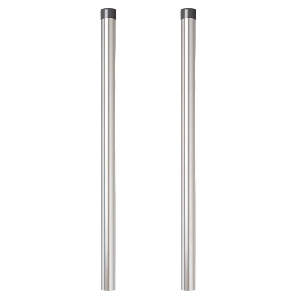 vidaXL Słupek ogrodzeniowy. 2 pcs Srebrny 90 cm