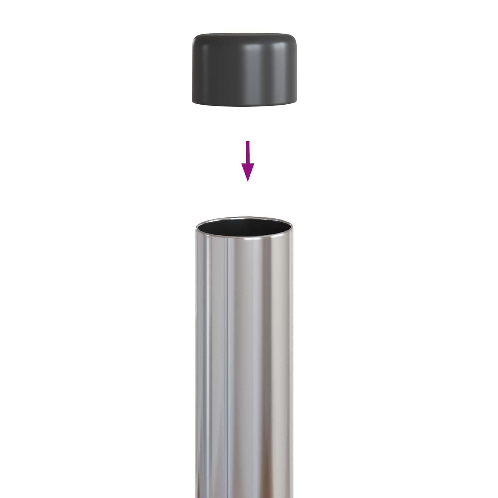 vidaXL Słupek ogrodzeniowy. 2 pcs Srebrny 100 cm