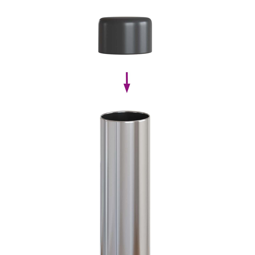 vidaXL Słupek ogrodzeniowy. 2 pcs Srebrny 110 cm