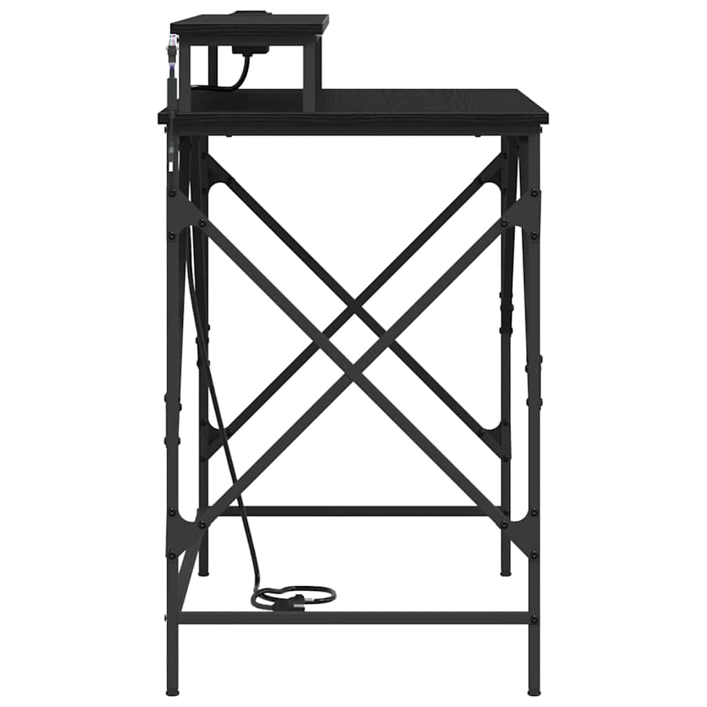 vidaXL Biurko Czarny Dąb 100 x 50 x 86,5 cm Materiał drewnopochodny