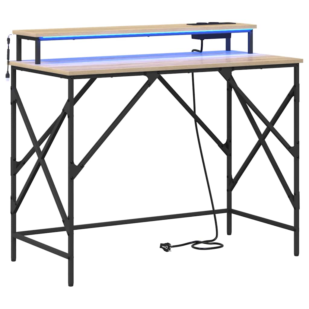 vidaXL Biurko Dąb Sonoma 100 x 50 x 86,5 cm Materiał drewnopochodny