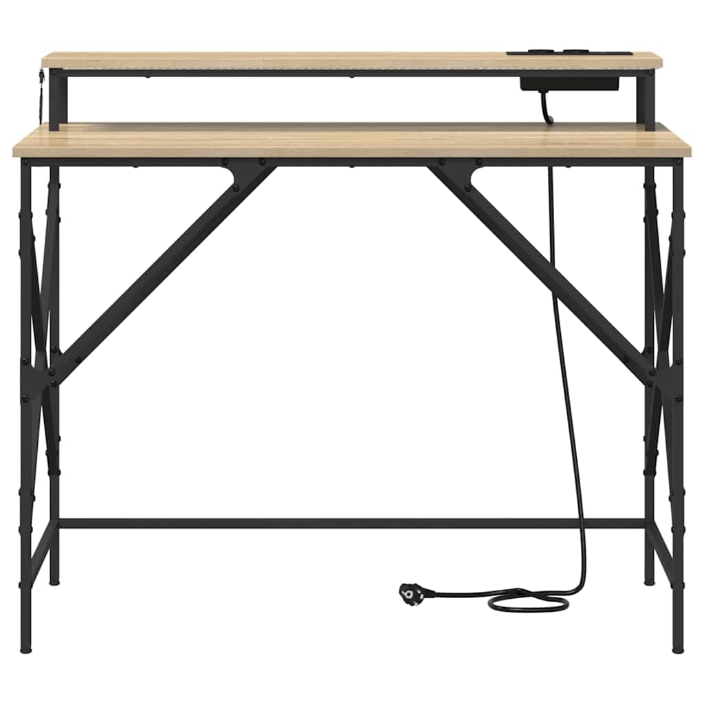 vidaXL Biurko Dąb Sonoma 100 x 50 x 86,5 cm Materiał drewnopochodny