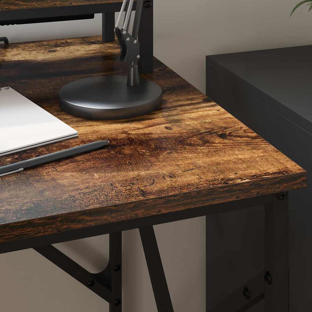vidaXL Biurko Dąb wędzony 100 x 50 x 86,5 cm Materiał drewnopochodny