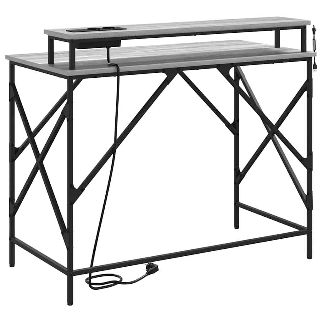 vidaXL Biurko Szary Sonoma 100 x 50 x 86,5 cm Materiał drewnopochodny