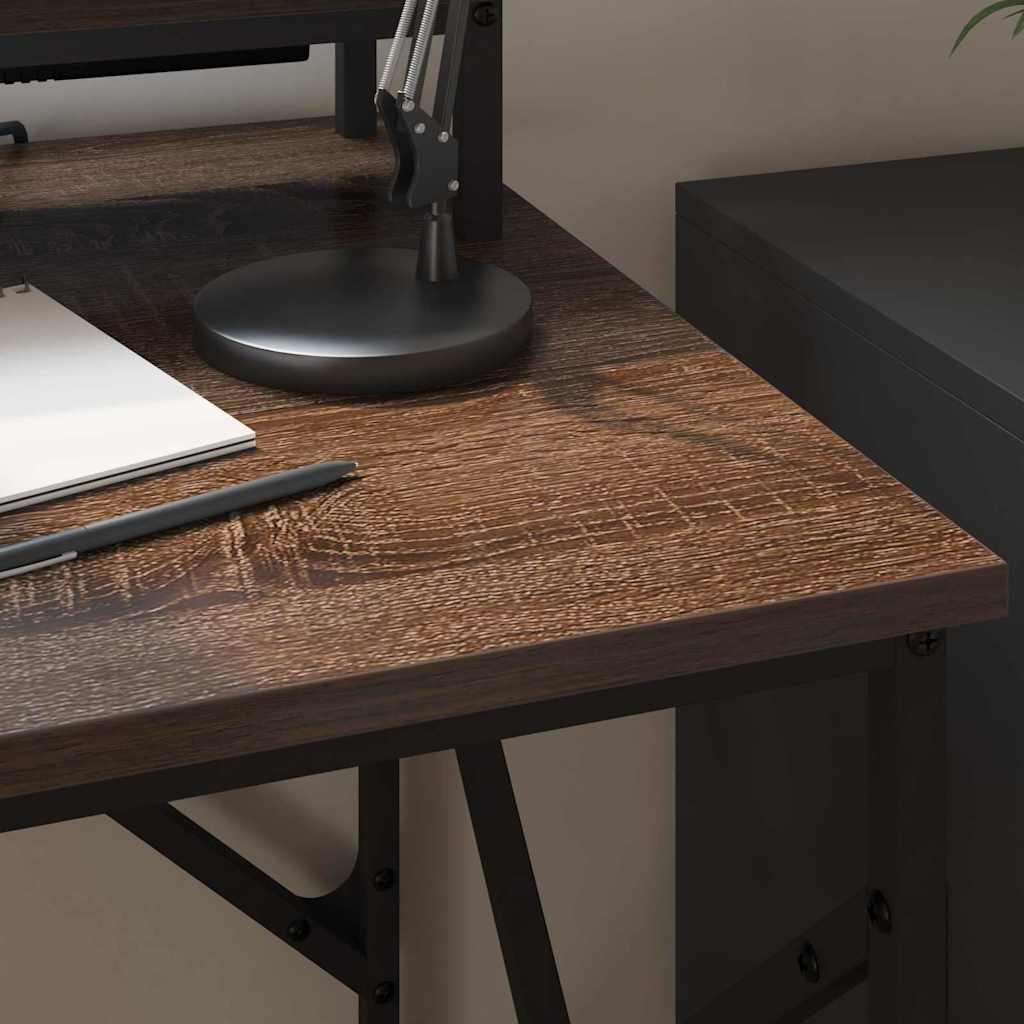 vidaXL Biurko Brązowy dąb 100 x 50 x 86,5 cm Materiał drewnopochodny