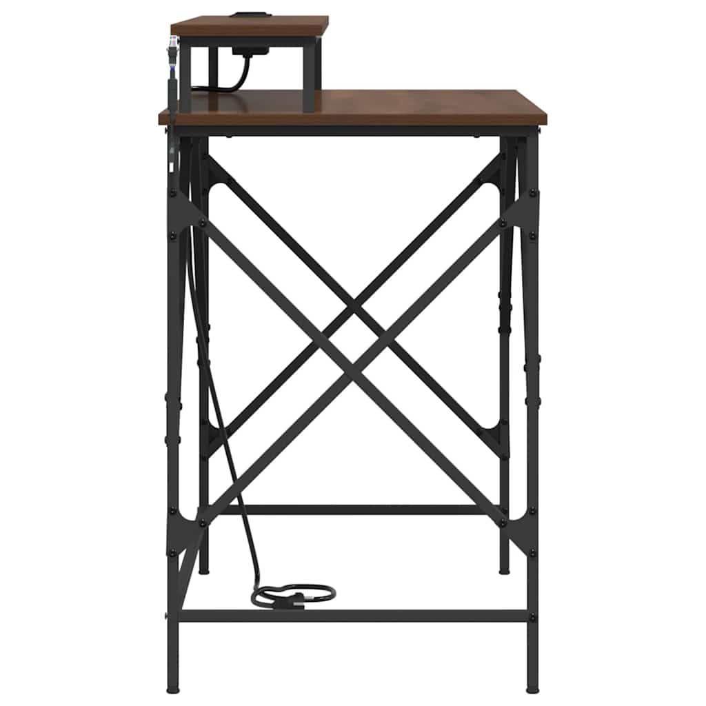 vidaXL Biurko Brązowy dąb 100 x 50 x 86,5 cm Materiał drewnopochodny