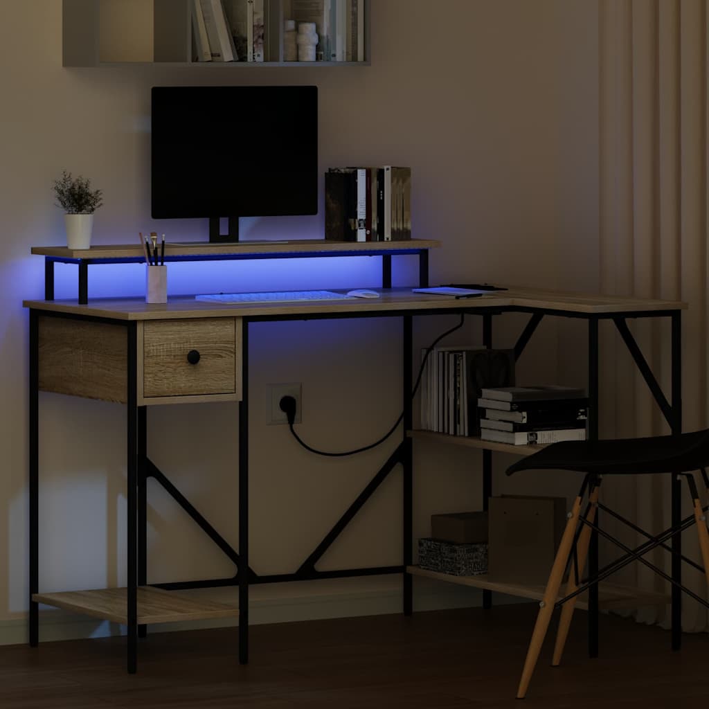 vidaXL Biurko Dąb Sonoma 120 x 79 x 86,5 cm Materiał drewnopochodny