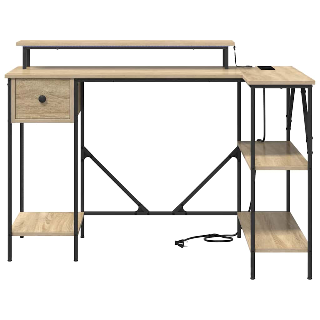 vidaXL Biurko Dąb Sonoma 120 x 79 x 86,5 cm Materiał drewnopochodny