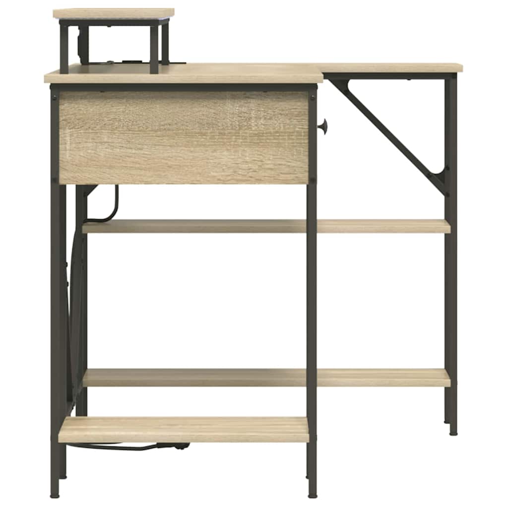 vidaXL Biurko Dąb Sonoma 120 x 79 x 86,5 cm Materiał drewnopochodny