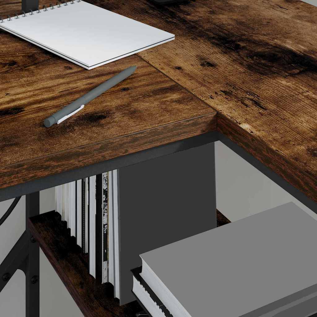vidaXL Biurko Dąb wędzony 120 x 79 x 86,5 cm Materiał drewnopochodny