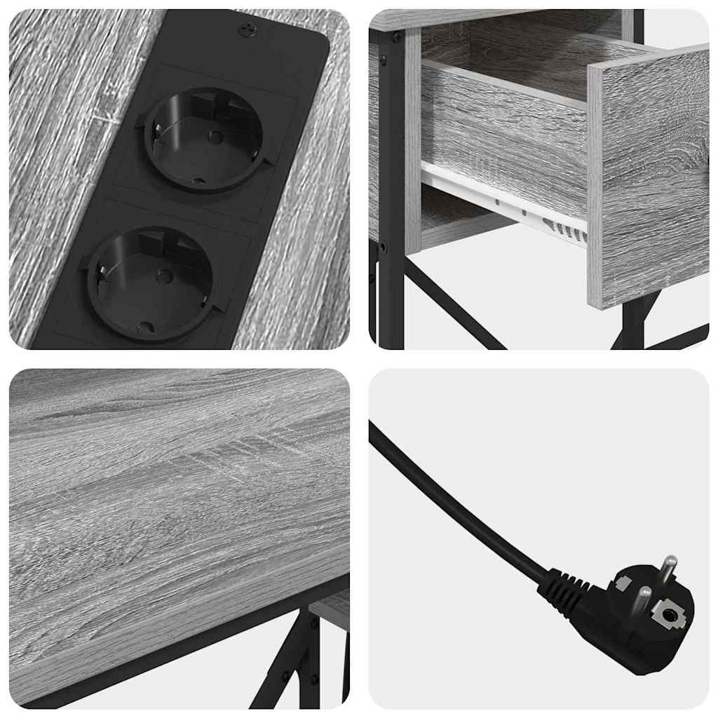 vidaXL Biurko Szary Sonoma 120 x 79 x 86,5 cm Materiał drewnopochodny