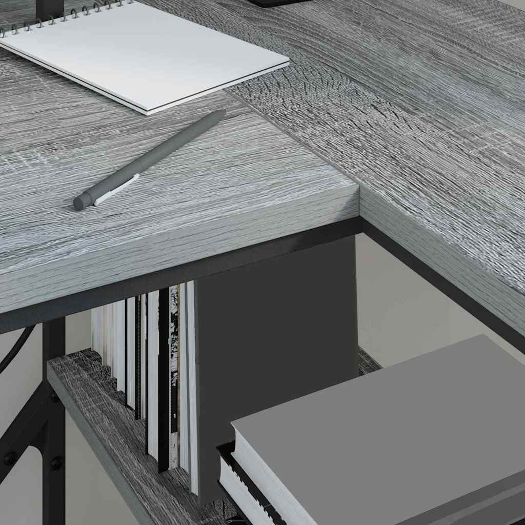 vidaXL Biurko Szary Sonoma 120 x 79 x 86,5 cm Materiał drewnopochodny