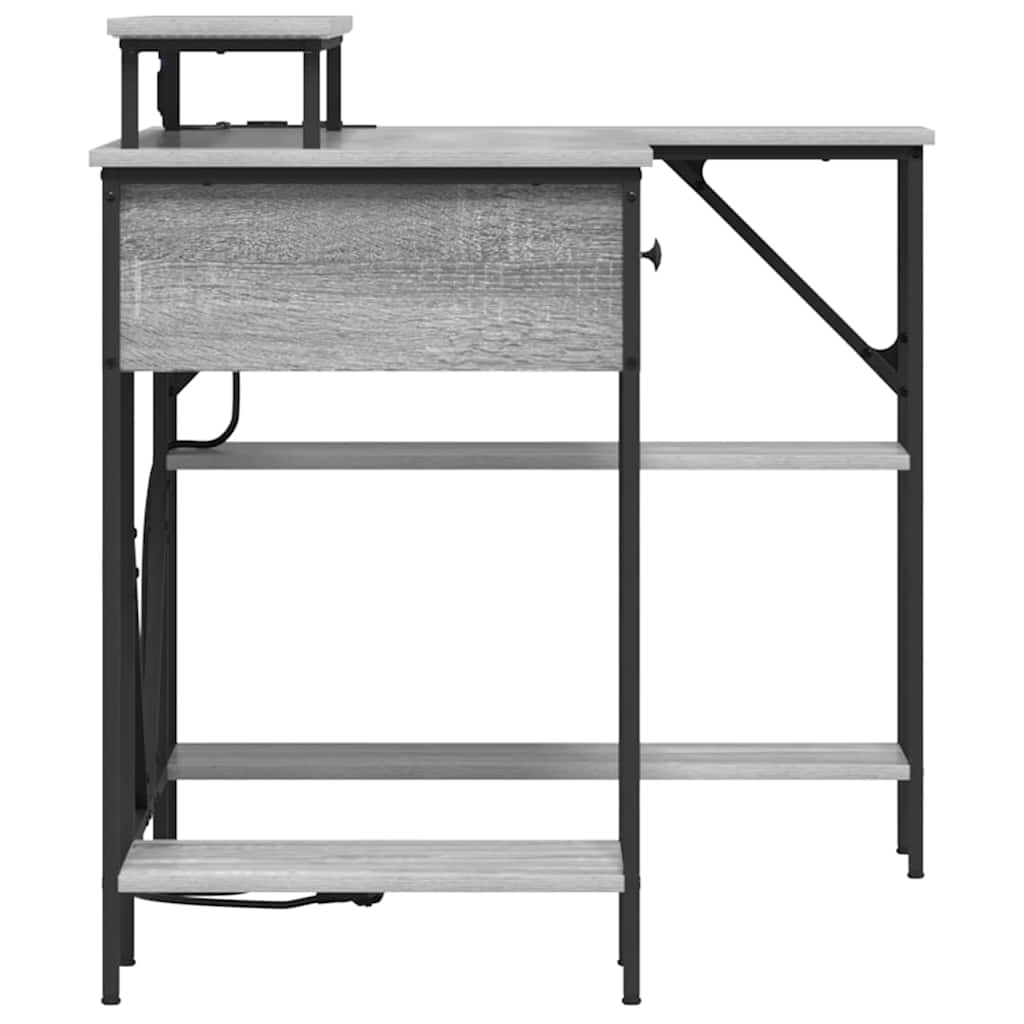 vidaXL Biurko Szary Sonoma 120 x 79 x 86,5 cm Materiał drewnopochodny