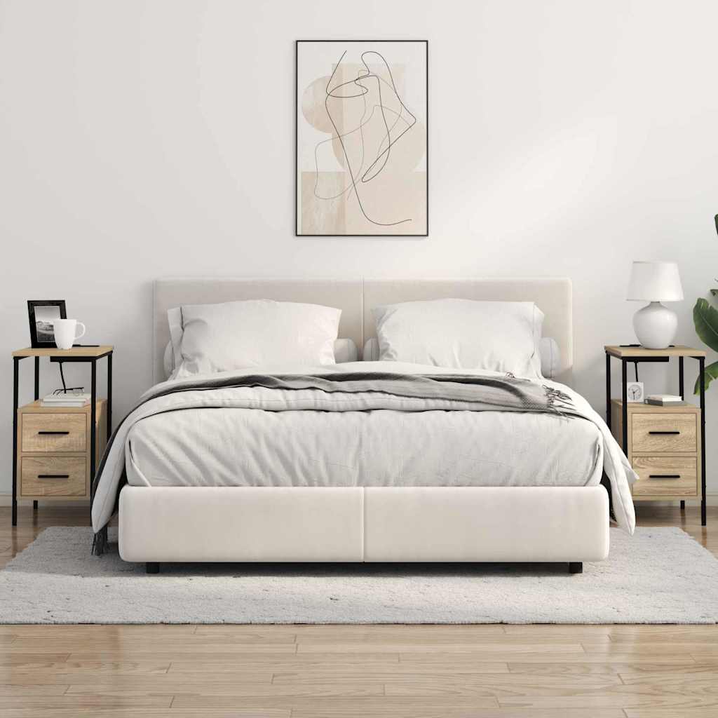 vidaXL Szafka Nocna z szufladą 2 pcs Dąb Sonoma 30 x 48 x 61 cm