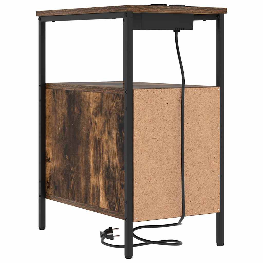 vidaXL Szafka Nocna z szufladą 2 pcs Dąb wędzony 30 x 48 x 61 cm