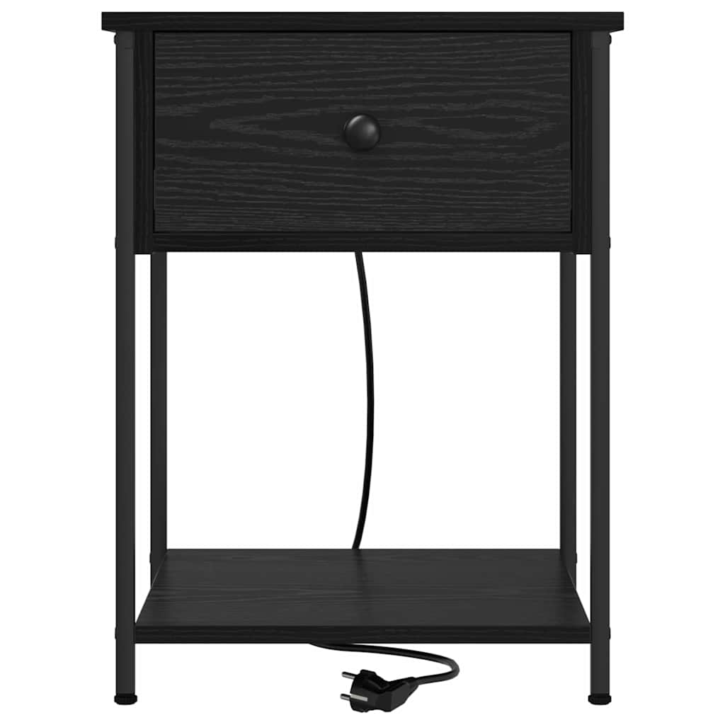 vidaXL Szafka Nocna Czarny Dąb 42 x 41 x 56 cm Materiał drewnopochodny