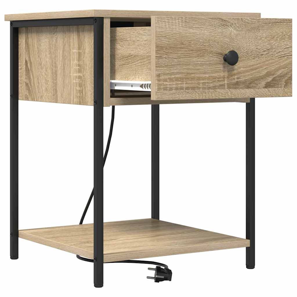 vidaXL Szafka Nocna z szufladą 2 pcs Dąb Sonoma 42 x 41 x 56 cm