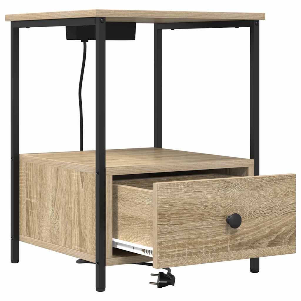 vidaXL Szafka Nocna z szufladą 2 pcs Dąb Sonoma 42 x 41 x 56 cm
