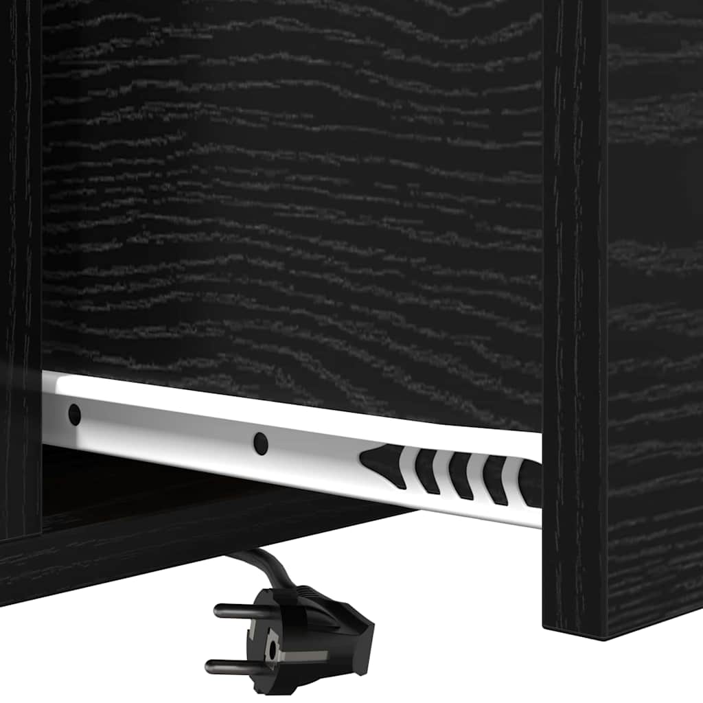 vidaXL Szafka Nocna Czarny Dąb 40 x 31 x 60 cm Materiał drewnopochodny