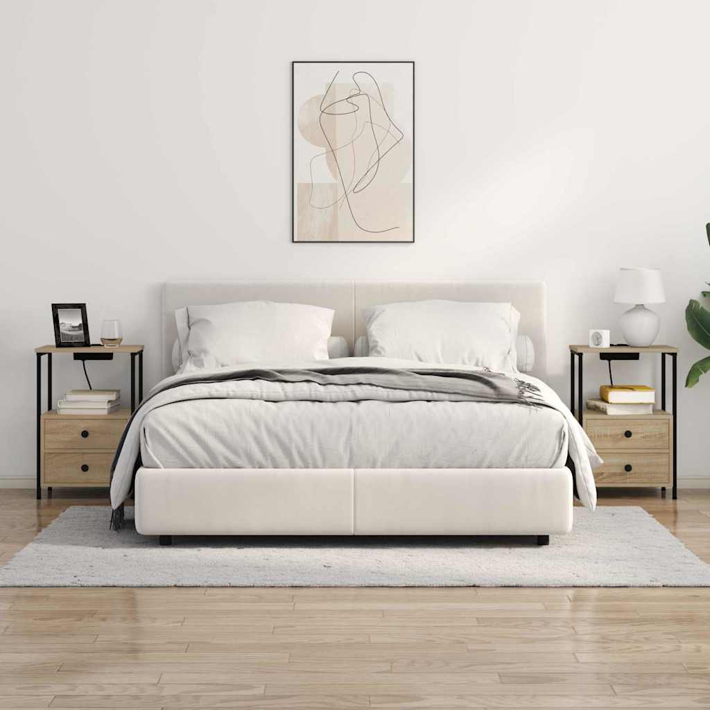 vidaXL Szafka Nocna z szufladą 2 pcs Dąb Sonoma 40 x 31 x 60 cm