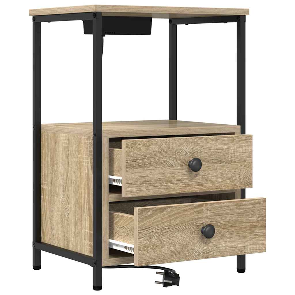 vidaXL Szafka Nocna z szufladą 2 pcs Dąb Sonoma 40 x 31 x 60 cm