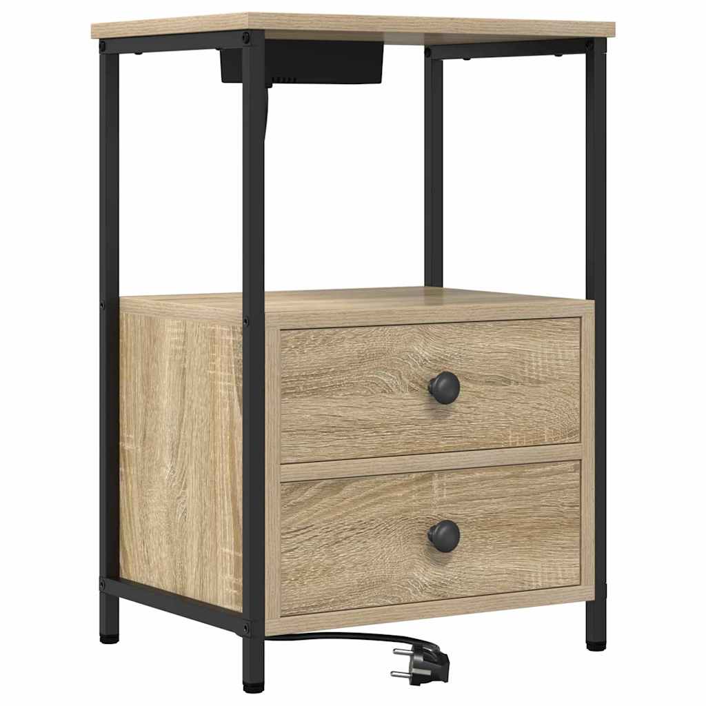 vidaXL Szafka Nocna z szufladą 2 pcs Dąb Sonoma 40 x 31 x 60 cm