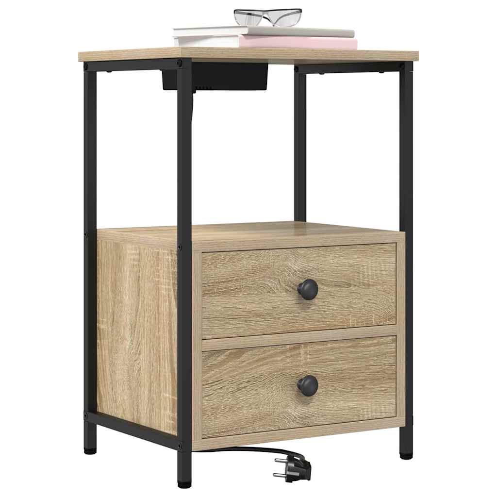 vidaXL Szafka Nocna z szufladą 2 pcs Dąb Sonoma 40 x 31 x 60 cm
