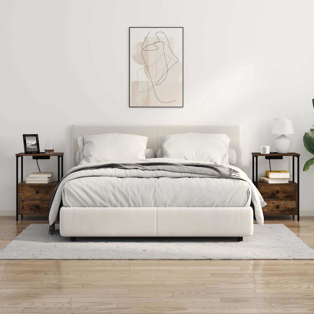 vidaXL Szafka Nocna z szufladą 2 pcs Dąb wędzony 40 x 31 x 60 cm