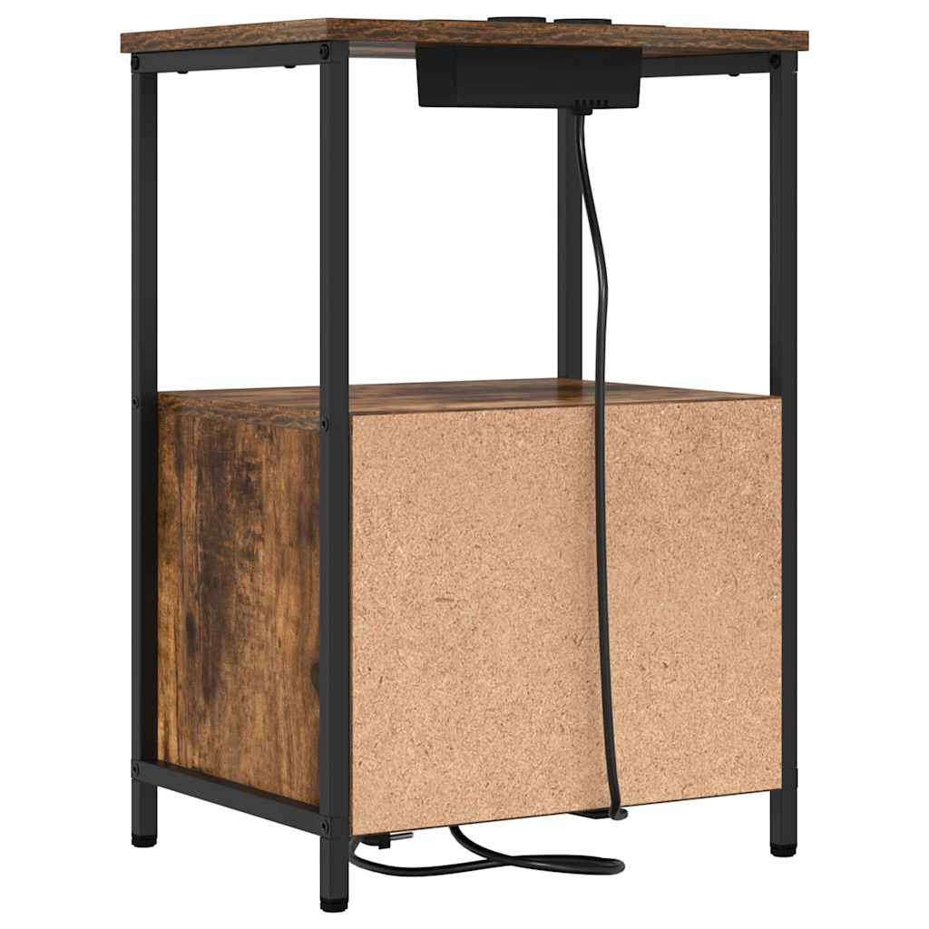 vidaXL Szafka Nocna z szufladą 2 pcs Dąb wędzony 40 x 31 x 60 cm