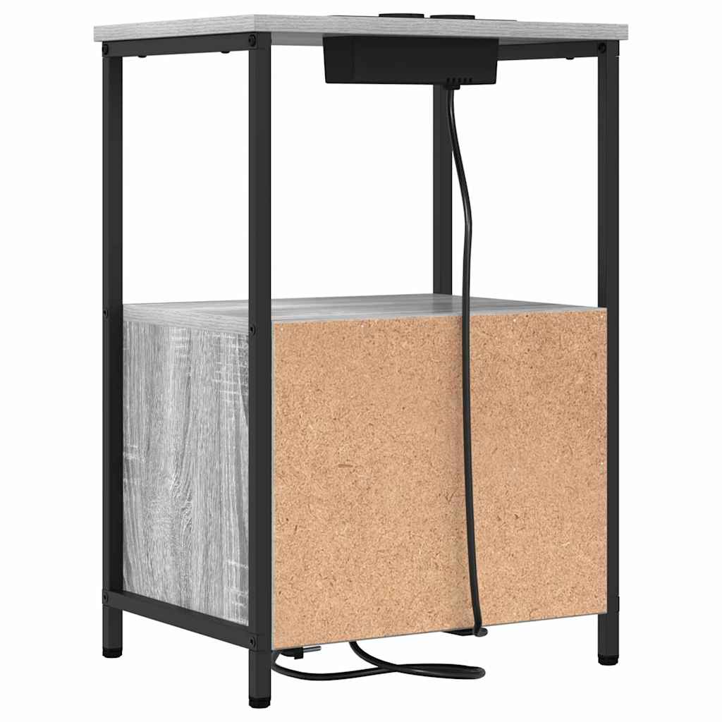 vidaXL Szafka Nocna z szufladą 2 pcs Szary Sonoma 40 x 31 x 60 cm