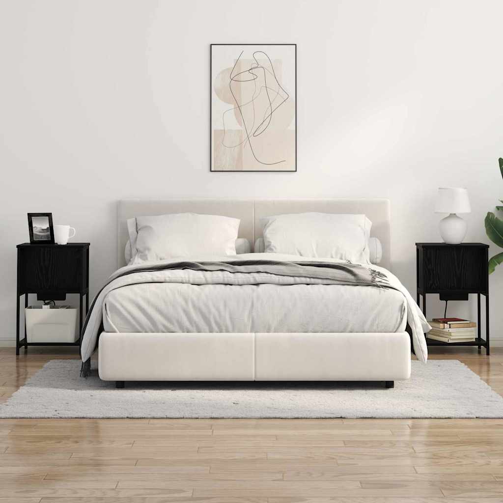 vidaXL Szafka Nocna Czarny Dąb 38 x 31 x 61 cm Materiał drewnopochodny