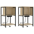 vidaXL Szafka Nocna 2 pcs Dąb Sonoma 38 x 31 x 61 cm