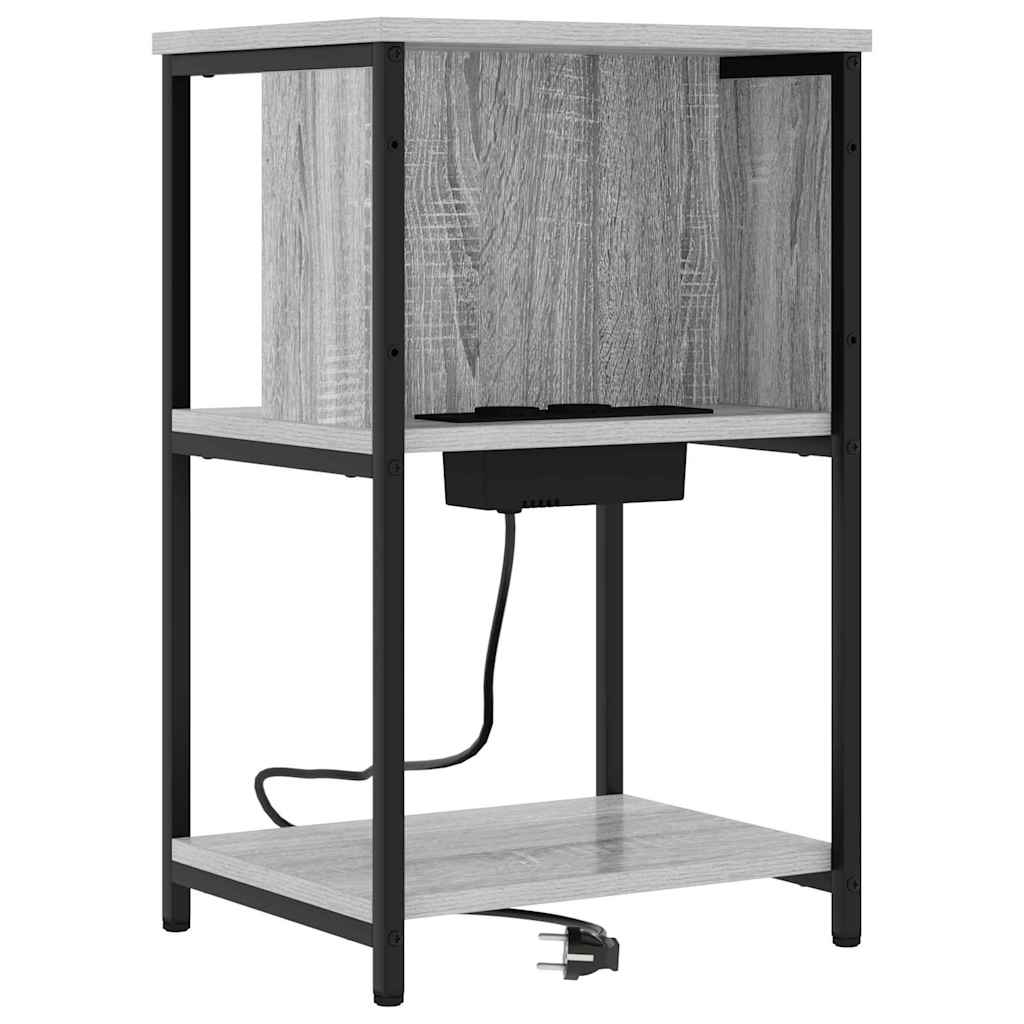 vidaXL Szafka Nocna 2 pcs Szary Sonoma 38 x 31 x 61 cm