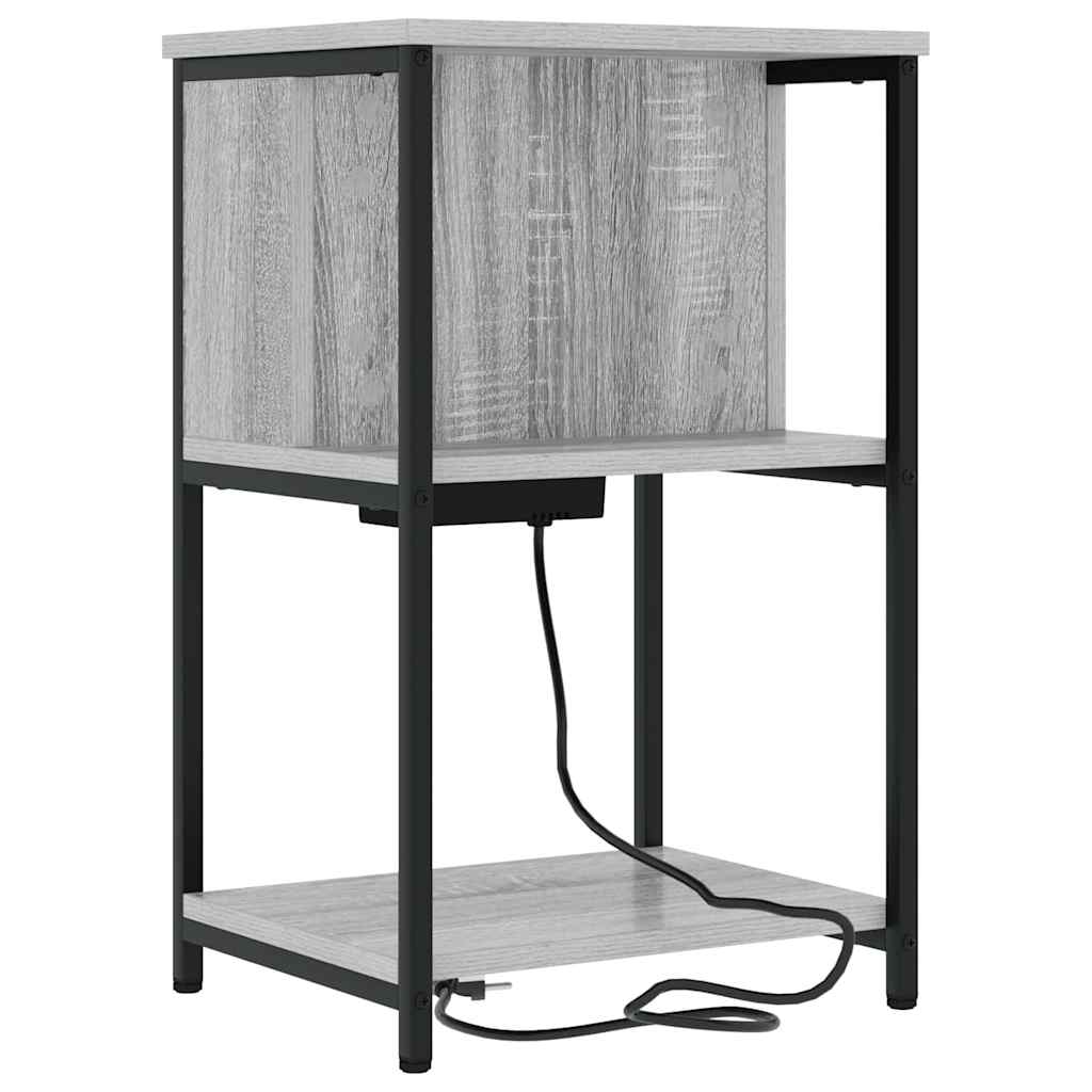 vidaXL Szafka Nocna 2 pcs Szary Sonoma 38 x 31 x 61 cm