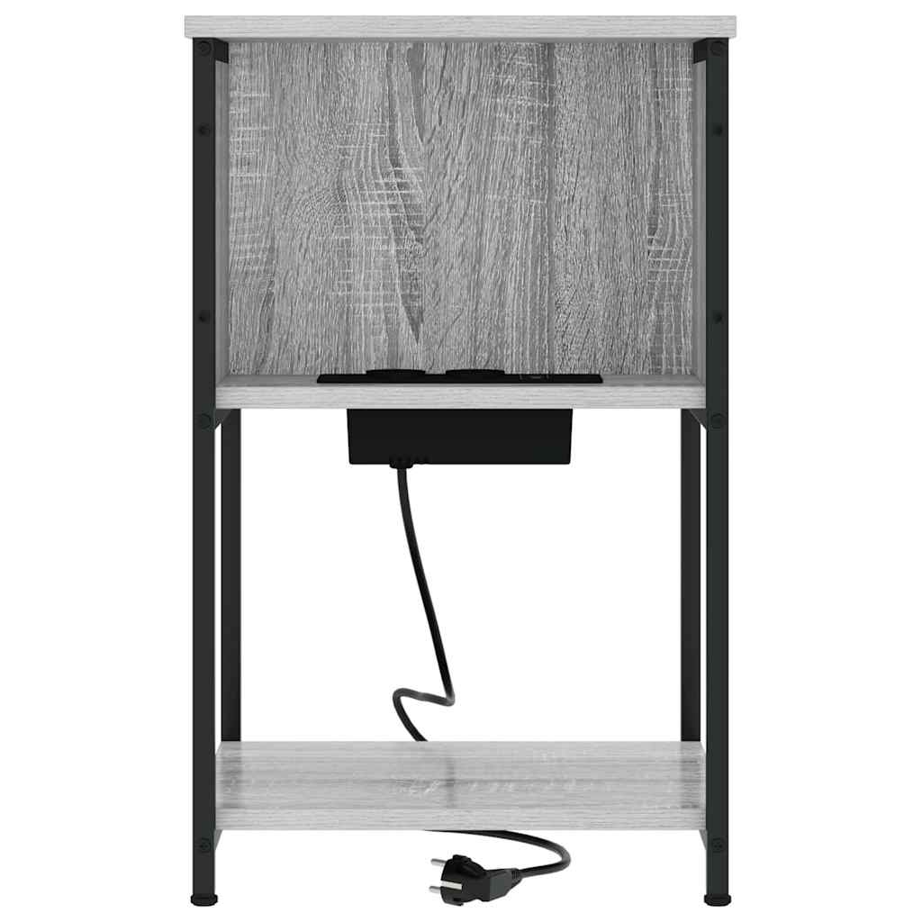 vidaXL Szafka Nocna 2 pcs Szary Sonoma 38 x 31 x 61 cm