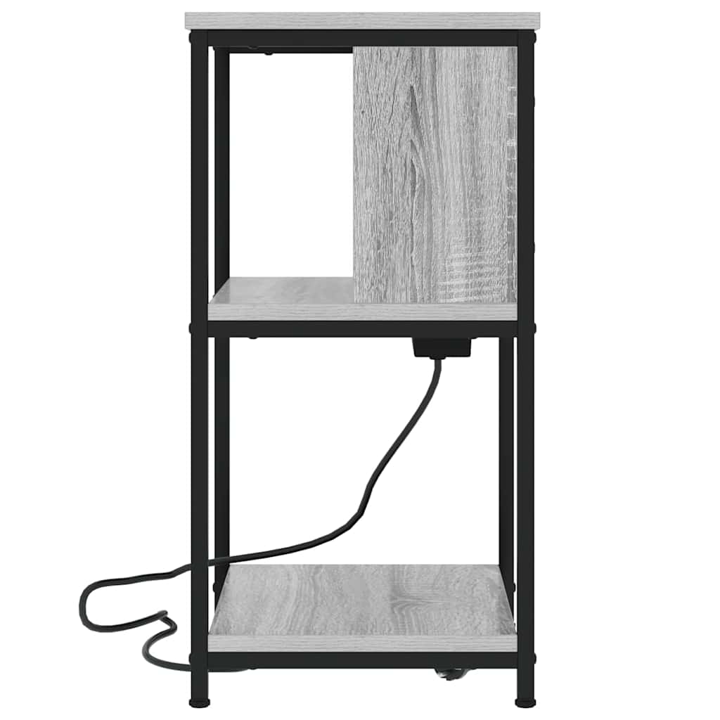 vidaXL Szafka Nocna 2 pcs Szary Sonoma 38 x 31 x 61 cm
